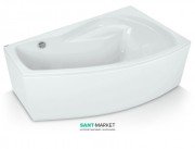 Ванна акриловая угловая PoolSpa коллекция Nicole 140х75 R правая с рамой белый PWAOB10ZS000000