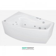 Ванна аэро- и гидромассажная акриловая PoolSpa Nicole 150х90 L левая система Smart 2 + белый PHANM10ST2C1960