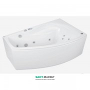Ванна аэро- и гидромассажная акриловая PoolSpa Nicole 150х90  R правая система Smart 2 белый PHANU10ST2C0000