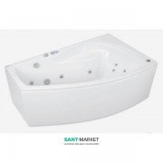 Ванна аэро- и гидромассажная акриловая PoolSpa Nicole 150х90 R правая система Smart 2 + белый PHANU10ST2C1960