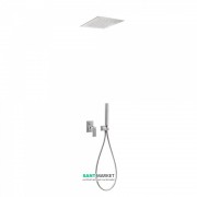 Душевая система Tres Cuadro Tres с верхним и ручным душем хром 00698001