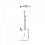 Душевая система Tres Cuadro Tres с верхним и ручным душем хром 106985