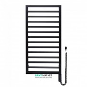 Полотенцесушитель електричний Zehnder Subway Inox з теном hots з проводом 450х973 мм чорний матовий SUBI-100-045-9005-HOTS-SC