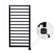 Полотенцесушитель електричний Zehnder Subway Inox з теном Nex з проводом чорний матовий SUBI-100-045-9005-NEX-SC