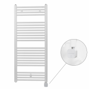 Полотенцесушитель електричний Zehnder Virando з теном NEX з проводом білий AB-120-050-9016-NEX-SC