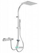 Душевая стойка Tres Slim-Tres термостатическая c верхним и ручным душем хром 20238501