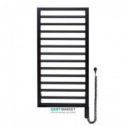 Полотенцесушитель электрический Zehnder Subway Inox с тэном hots с проводом 450х973 мм черный матовый SUBI-100-045-9005-HOTS-SC