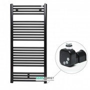 Полотенцесушитель электрический Zehnder Virando с тэном HEC скрытого монтажа черный матовый AB-120-050-9017-HEC-HID