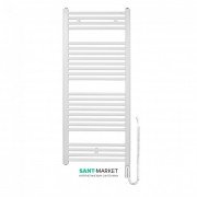 Полотенцесушитель електричний Zehnder Virando з теном HOTS з проводом білий AB-120-050-9016-HOTS-SC