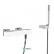 Термостат для душу Tres Slim colors з ручним душем білий/хром 20216409BL
