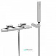 Смеситель для ванной Tres Project-Tres с каскадным изливом и ручным душем однорычажный хром 21117001