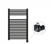 Полотенцесушитель электрический Zehnder Virando с тэном HEC скрытого монтажа черный матовый AB-080-050-9017-HEC-HID