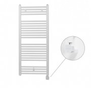 Полотенцесушитель електричний Zehnder Virando з теном NEX прихованого монтажу білий AB-120-060-9016-NEX-HID