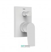 Змішувач для душу Tres Project colors одноважільний вбудований на 2 споживача білий матовий 21118001BM