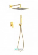 Душова система Tres Project colors з одноважільним вбудованим змішувачем золото 21198091OR
