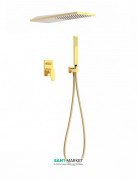 Душова система Tres Project colors з одноважільним вбудованим змішувачем золото 21198092OR
