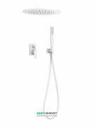 Душова система Tres Project colors з одноважільним вбудованим змішувачем білий матовий 21198099BM