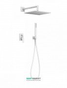 Душевая система Tres Project colors с однорычажным встроенным смесителем белый матовый 21198091BM