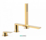 Смеситель на борт ванны Tres Project colors однорычажный излив 230 мм золото 21116103OR