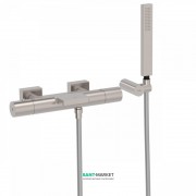 Термостатичний змішувач для ванни Tres Project colors двовентильний з каскадним виливом сталь 21117409AC