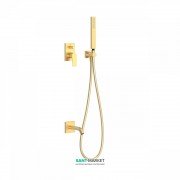 Душова система Tres Project colors з одноважільним вбудованим змішувачем і виливом золото матовий 21118003OM