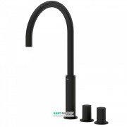 Смеситель на борт ванны Tres Study colors двухвентильный черный матовый 06110502NM