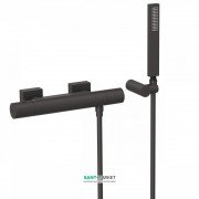 Термостат для душа Tres Project colors двухвентильный с ручным душем черный матовый 21116409NM