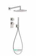 Душова система Tres Block System з термостатом і верхнім душем сталь 20635201AC