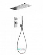 Душевая система Tres Block System с термостатом и верхним душем хром 20635202