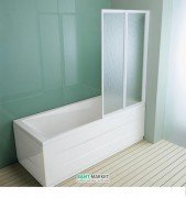 Шторка для ванни Kolpa San Quat TP 110 профіль білий/полістирол матовий 790518