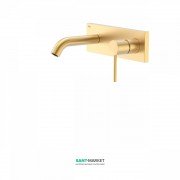 Смеситель для раковины Tres Study colors однорычажный настенный матовое золото 26220050OM