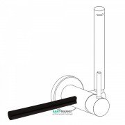 Тримач для рушників Tres Study Exclusive 180 мм чорний матовий 03412401NM