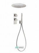 Душова система Tres Block System з термостатом і круглим верхнім душем сталь 20635204AC