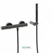 Смеситель для душа Tres Study colors с ручным душем черный металл 26116701KM