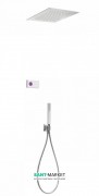 Электронная душевая система скрытого монтажа Tres Shower Technology с термостатом хром/белый 09286552