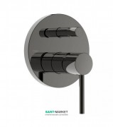 Змішувач для душа Tres Study colors одноважільний 2 каналу чорний метал 26218090KM