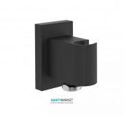 Тримач для душу Tres Shower Technology квадратний з настінним забором води чорний матовий 20718201NM