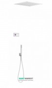 Электронная душевая система скрытого монтажа Tres Shower Technology с термостатом белый матовый/белый 09286561BM