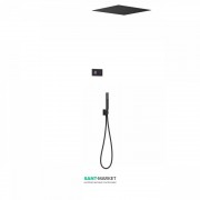 Электронная душевая система скрытого монтажа Tres Shower Technology с термостатом черный матовый/черный 09288561NM