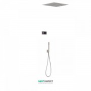 Электронная душевая система скрытого монтажа Tres Shower Technology с термостатом сталь/черный 09288561AC
