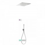 Электронная душевая система скрытого монтажа Tres Shower Technology хромотерапия с термостатом хром/белый 09286562