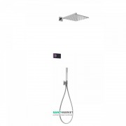 Электронная душевая система скрытого монтажа Tres Shower Technology с термостатом хром/черный 09288563