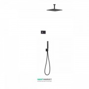 Электронная душевая система скрытого монтажа Tres Shower Technology с термостатом черный матовый/черный 09288564NM