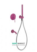 Змішувач для ванни Tres Study colors вбудований з ручним душем фіолетовий 26218003TVI