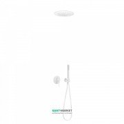Душова система Tres Study colors з верхнім і ручним душем білий матовий 26218099BM