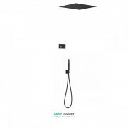 Електронна душова система прихованого монтажу Tres Shower Technology з термостатом чорний матовий/чорний 09288561NM