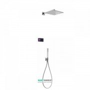 Электронная душевая система скрытого монтажа Tres Shower Technology с термостатом хром/черный 09288563