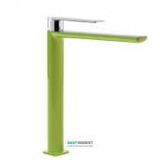 Змішувач для раковини Tres Loft colors одноважільний вилив 220 мм зелений/хром 20020305VE