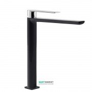 Змішувач для раковини Tres Loft colors одноважільний вилив 220 мм чорний/хром 20020305NE