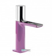 Змішувач для раковини Tres Loft colors одноважільний з відкритим каскадним виливом фіолетовий/хром 20011002VI